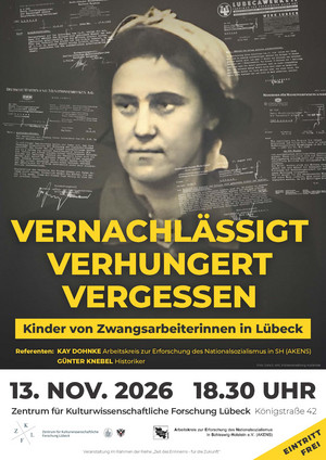 Plakat zum Vortrag Kinder von Zwangsarbeiterinnen